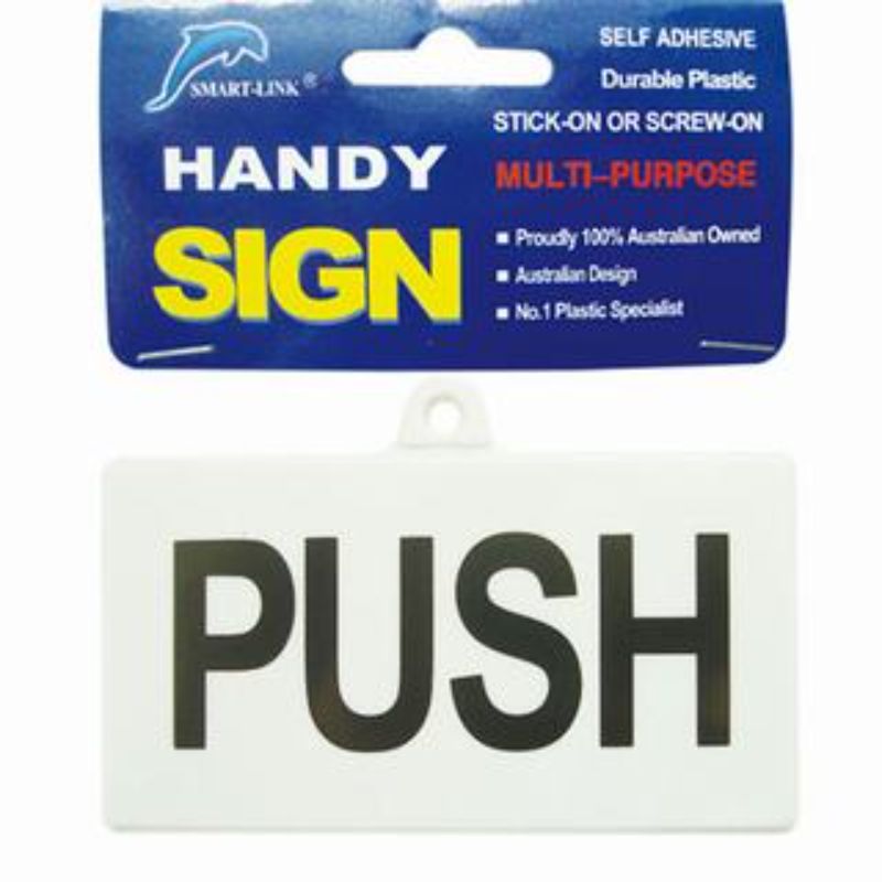Plastic Sign - PUSH (Set of 12)
