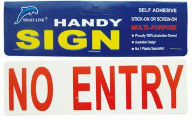 Plastic Sign - NO ENTRY (Set of 12)
