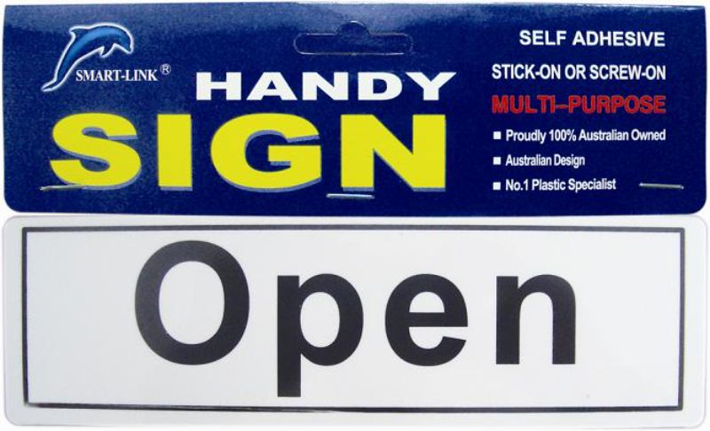 Plastic Sign - OPEN (Set of 12)