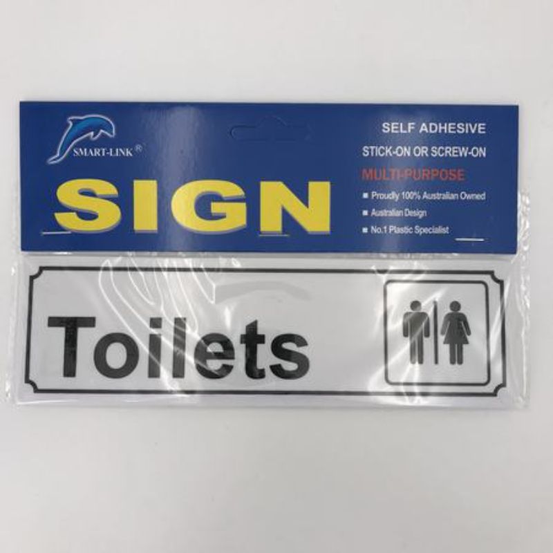 Plastic Sign - Toilets 2 (Set of 12)