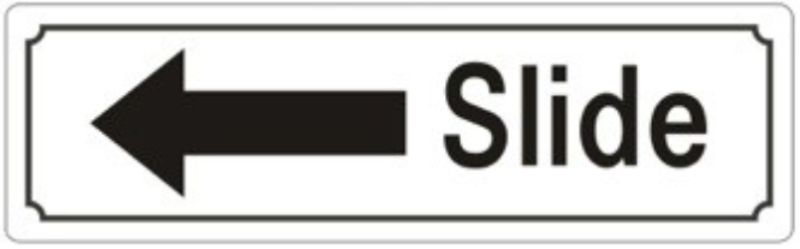 Plastic Sign - Slide Left (Set of 12)