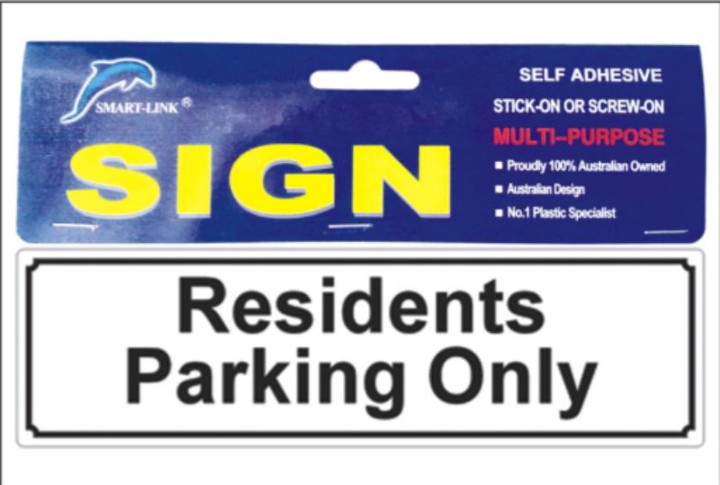 Plastic Sign - Residents Parking Only (Set of 12)