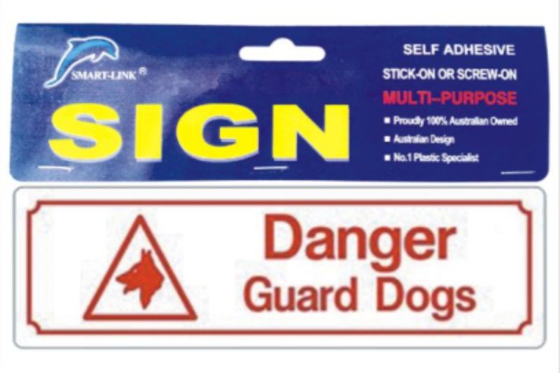Sign - Danger Guard Dogs (Set of 12)