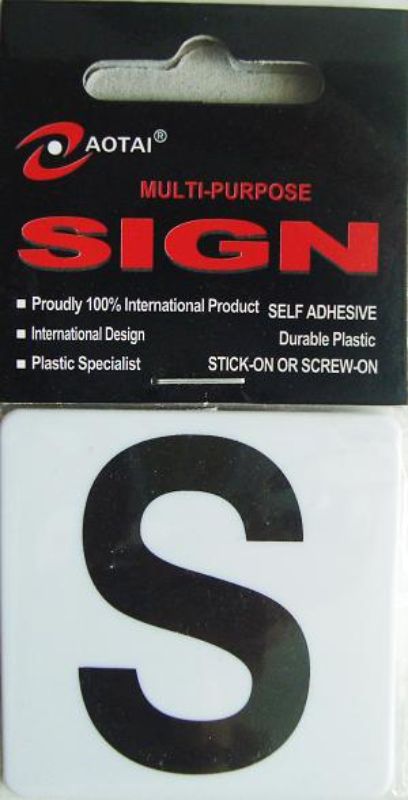 Plastic Sign - S (Set of 12)
