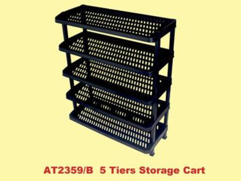 Shoe Rack - Plastic 5 Tiers Black (82CM)