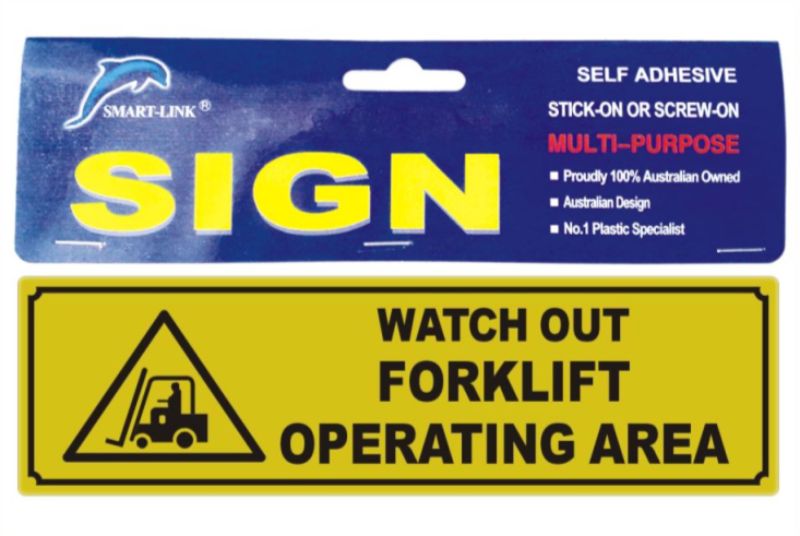 Sign - Watch Out Forklift Operating Area (Set of 6)