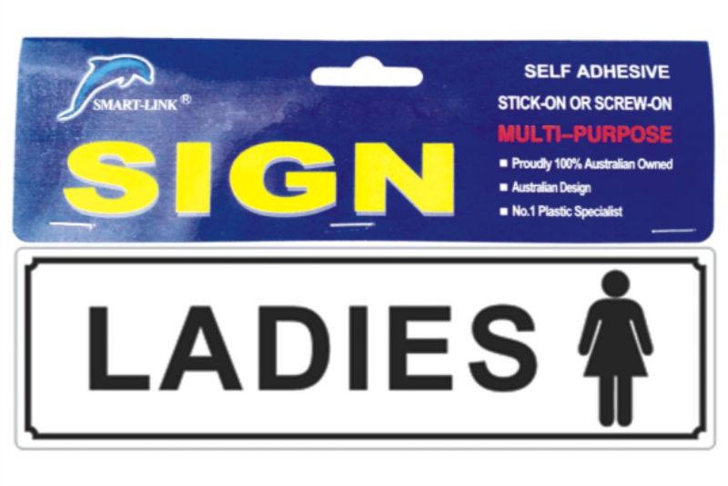Plastic Sign - LADIES (Set of 6)