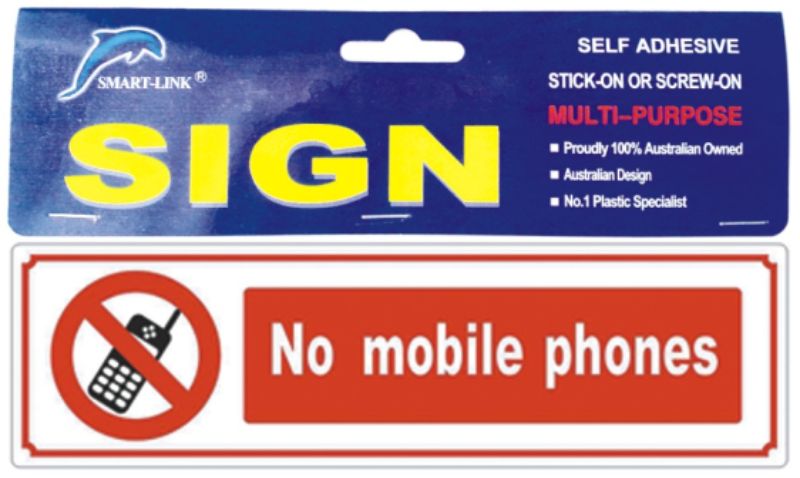 Sign - No Mobile Phones (Set of 12)