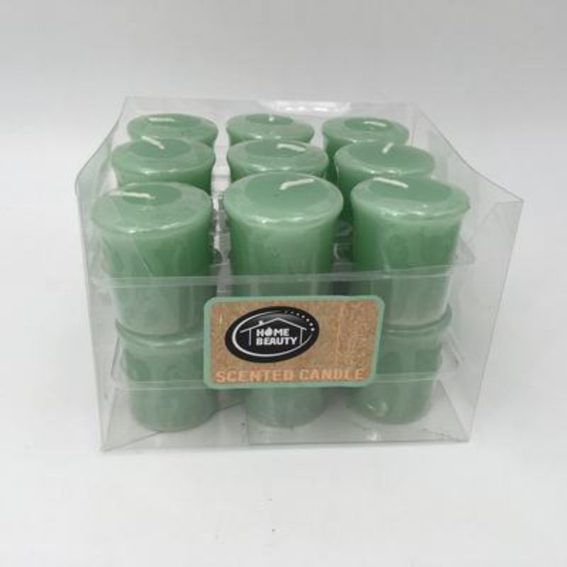 Votive Candle - Mint Green Coconut Lime & Verbena (Set of 18)