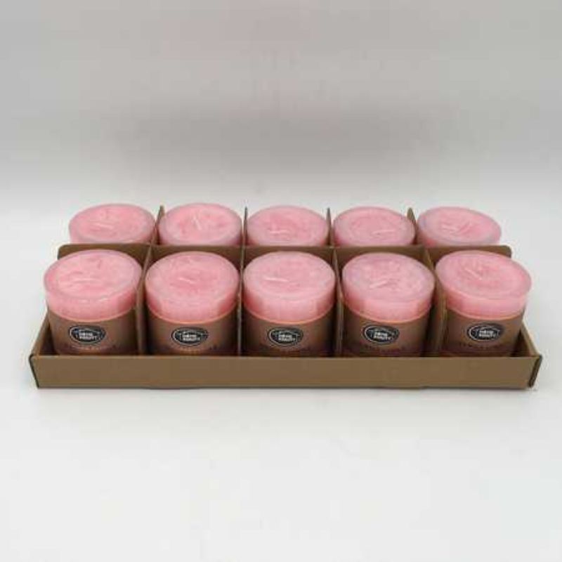 Scented Candle - Rustic Pink 7 x 7.5cm (Set of 10)