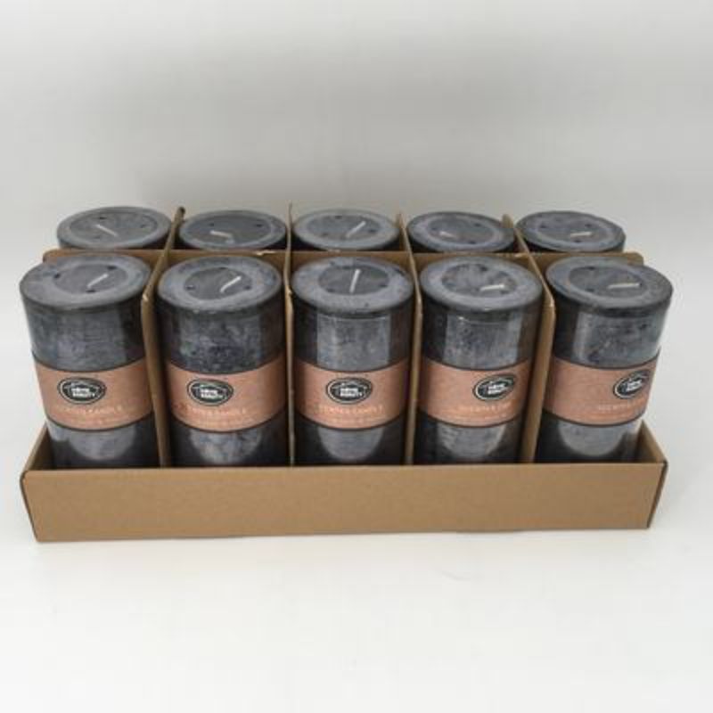 Scented Candle - Rustic Black 7 x 15cm (Set of 10)