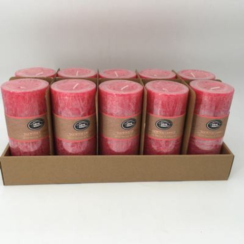 Scented Candle - Rustic Hot Pink (7 x 15cm)