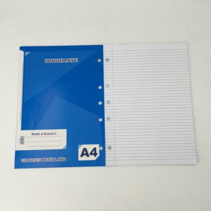 A4 Refill Pad - 7mm Ruled with Red (Set of 10)