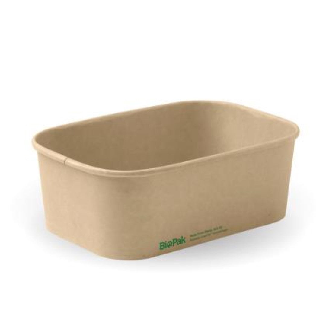 Container Rectangle 750ml - Biopak (50PC)