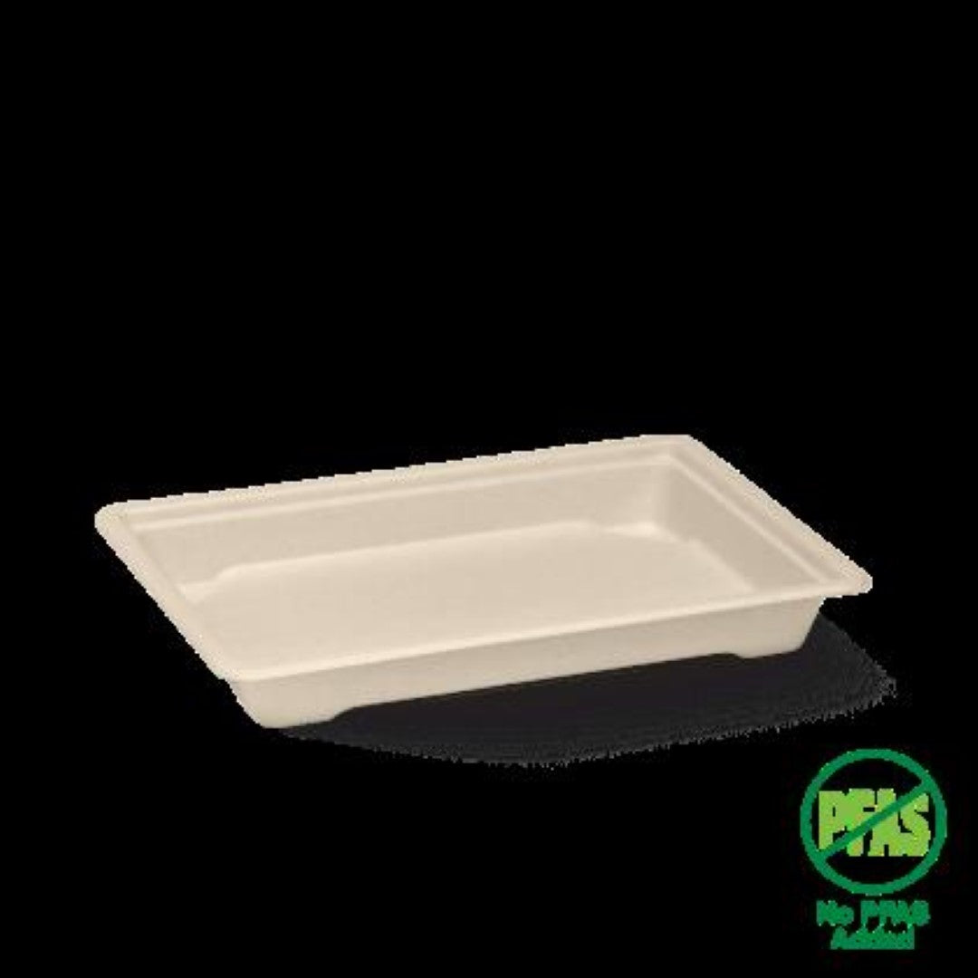 Tray Biocane Sushi Medium Natural - Biopak (100PC)