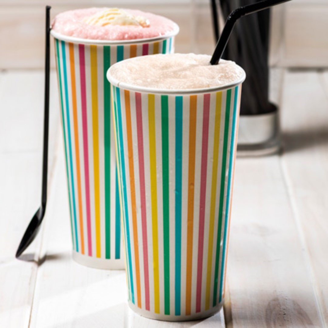 Cup Milkshake Paper 24oz Stripe - Caterer's Choice (25PC)
