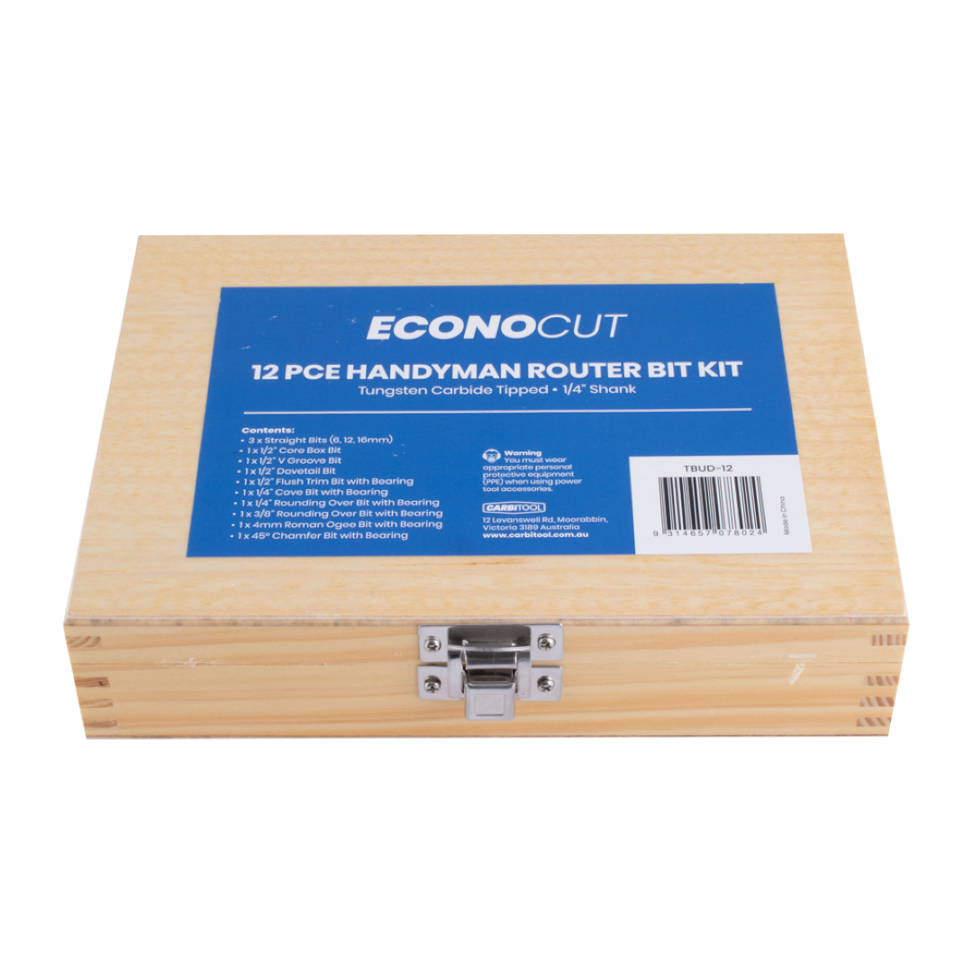 ECONOCUT Handyman Router Bit Kit - 12pc