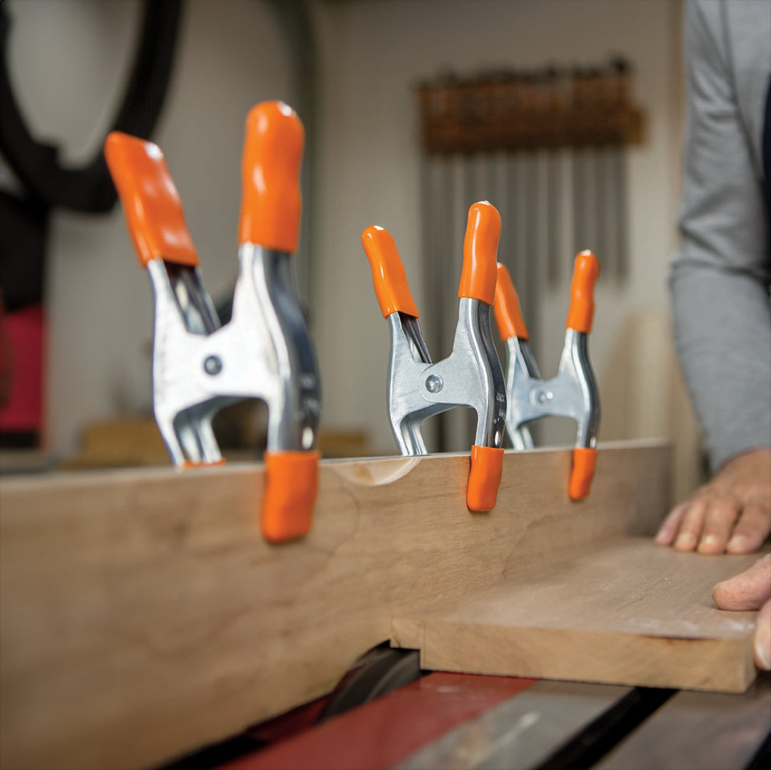 PONY JORGENSEN 50mm Spring Clamp featuring zinc-plated steel, ergonomic handles, and a secure grip for versatile projects.