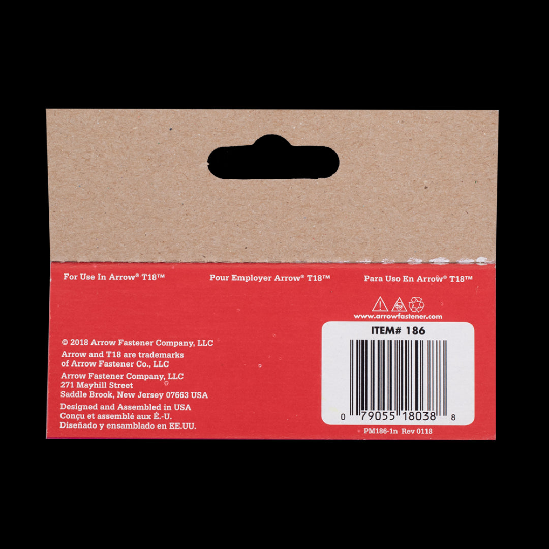 ARROW T18 10mm Staples: durable, rounded crown staples for telephone wiring, compatible with Arrow tacker, pack of 1000.