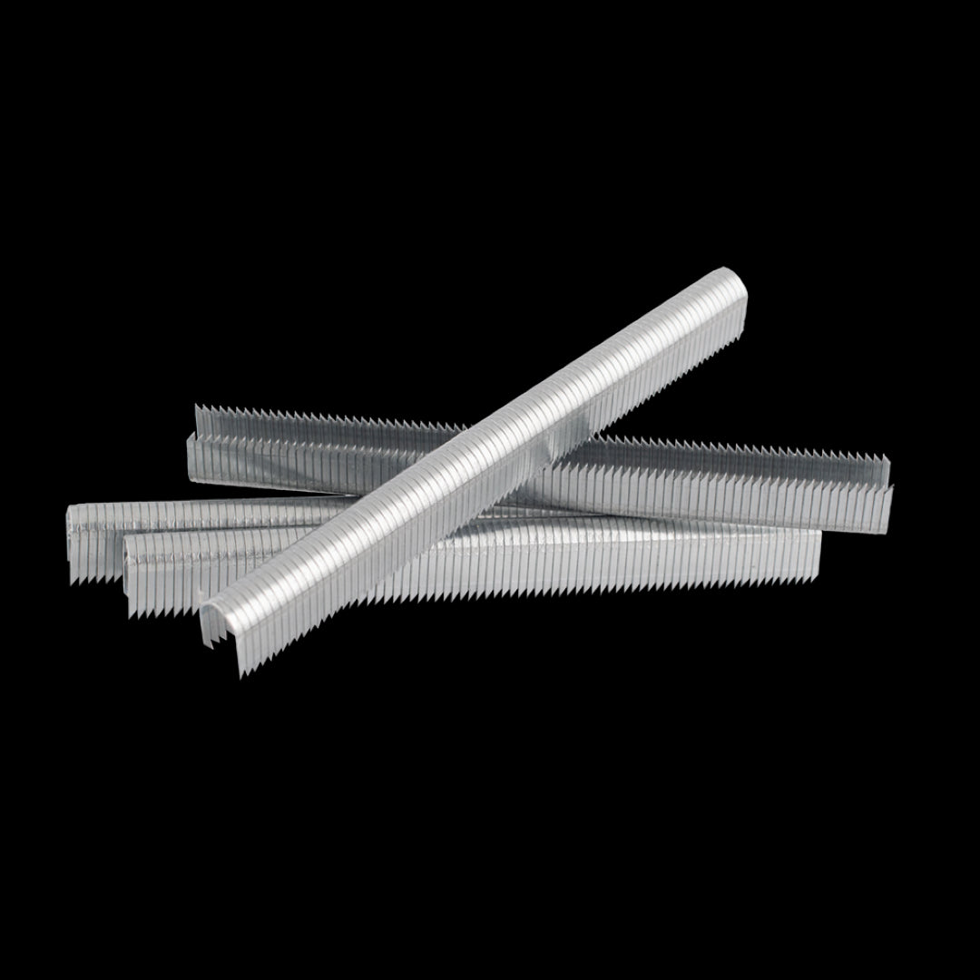 ARROW T25 11mm steel staples for secure cable fastening, perfect for CAT5, CAT6, and RG6 wiring projects.
