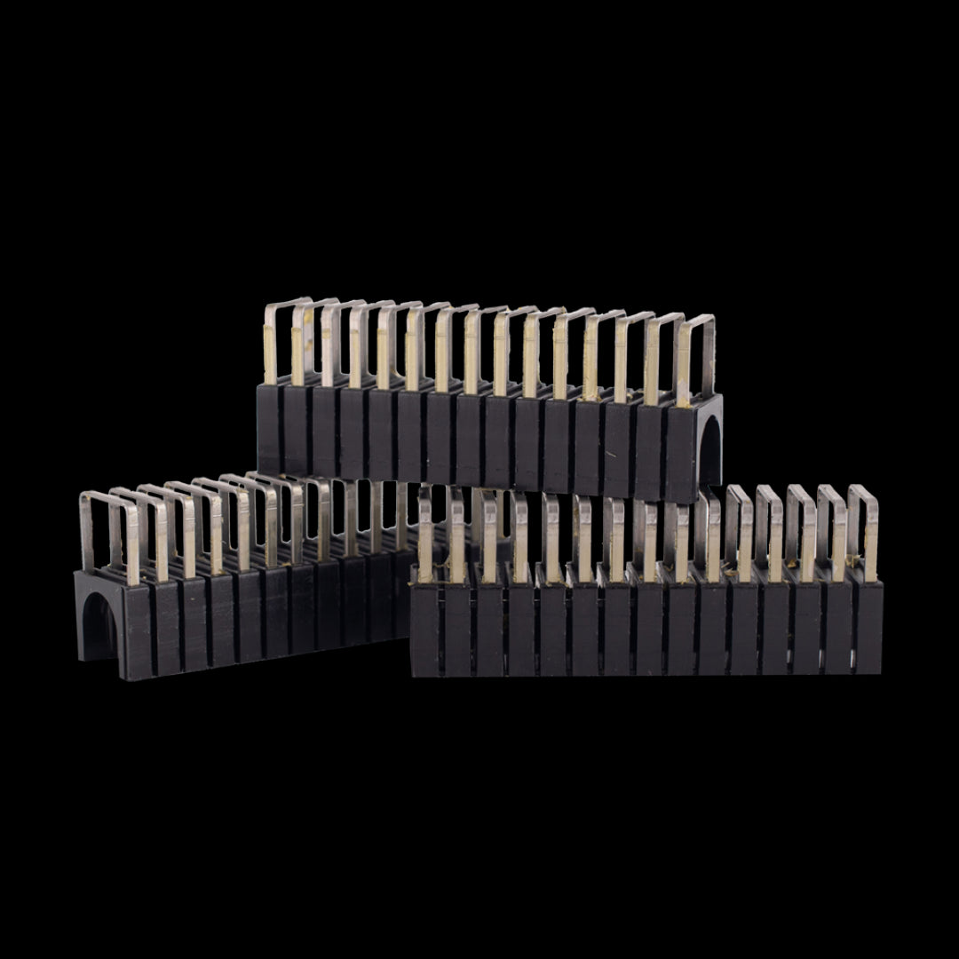 ARROW T59 Insulated Stainless Steel Staples, 8mm, durable cable securing for home or professional use, 300 pieces in black.