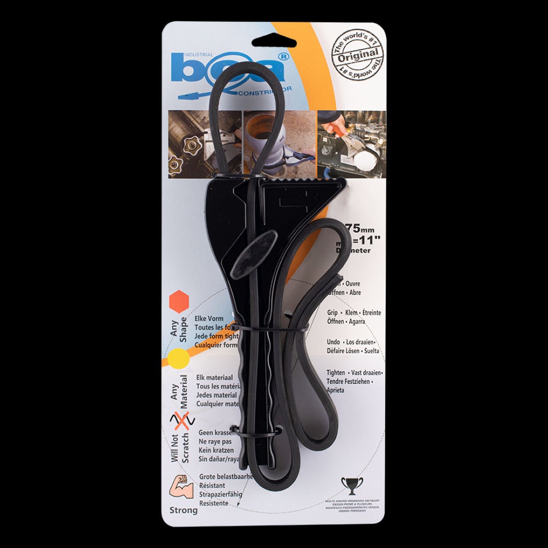BOA 275mm Aluminium Constrictor Strap Wrench with non-scratch design for gripping various shapes without damage.