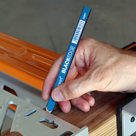 BLACKEDGE Carpenters Pencil in Soft Blue, featuring an ergonomic design for precise marking and measurement in woodworking projects.