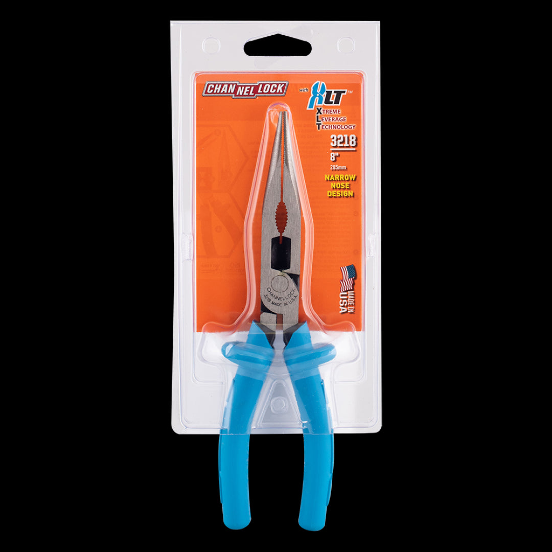 CHANNELLOCK 205mm Insulated Long Nose Plier with Posi-Grip, ideal for precision tasks and safe for electrical work.