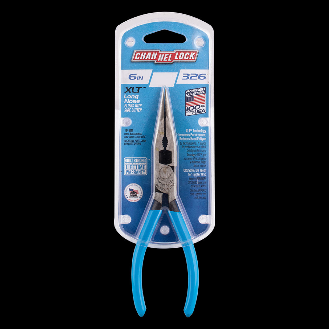 CHANNELLOCK 150mm Long Nose Plier with ergonomic design, Xtreme Leverage Technology, and precision jaws for versatile use.