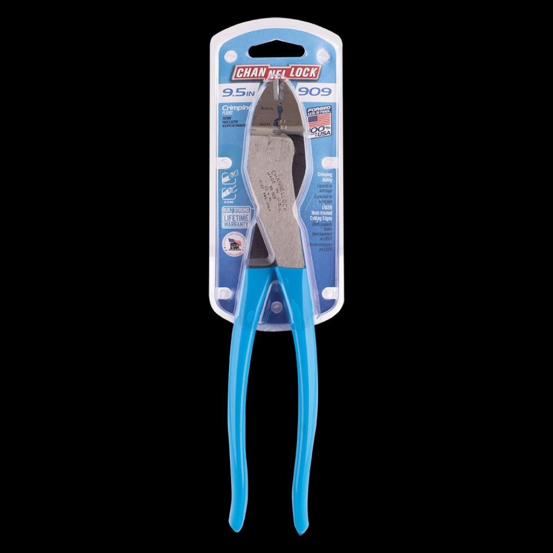 CHANNELLOCK 240mm Crimping Plier for secure connections, featuring a sleek design and durable high carbon steel construction.
