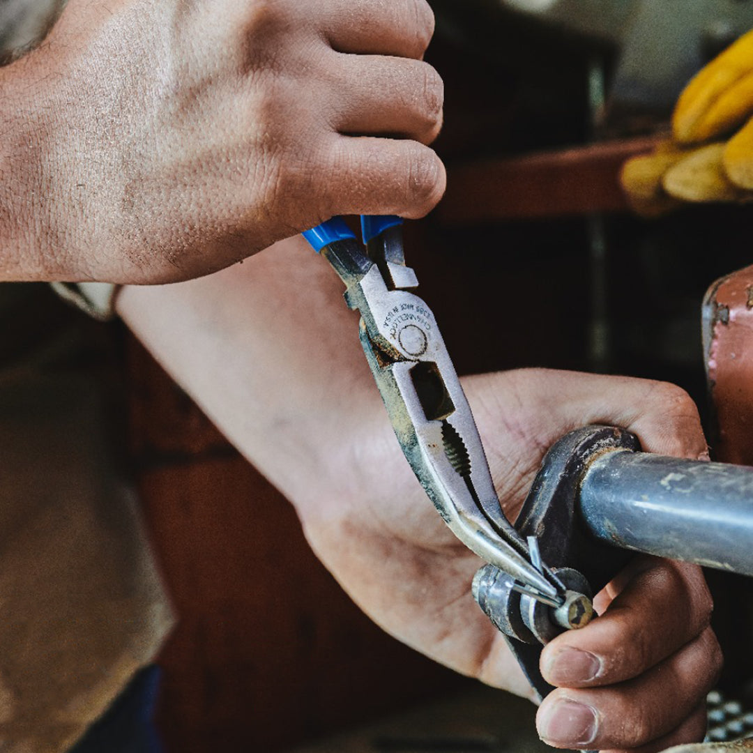 CHANNELLOCK 200mm Bent Long Nose Plier with ergonomic design and Xtreme Leverage Technology for efficient grip and cutting.