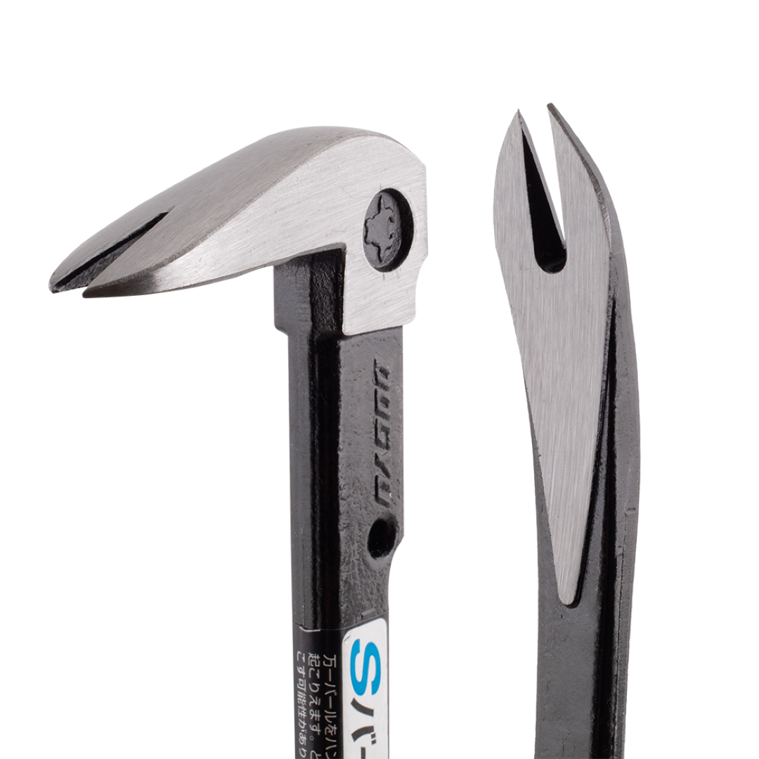 Dogyu 210mm S-Bar Nail Puller, durable steel design, dual-end functionality, ideal for removing nails in tight spaces.