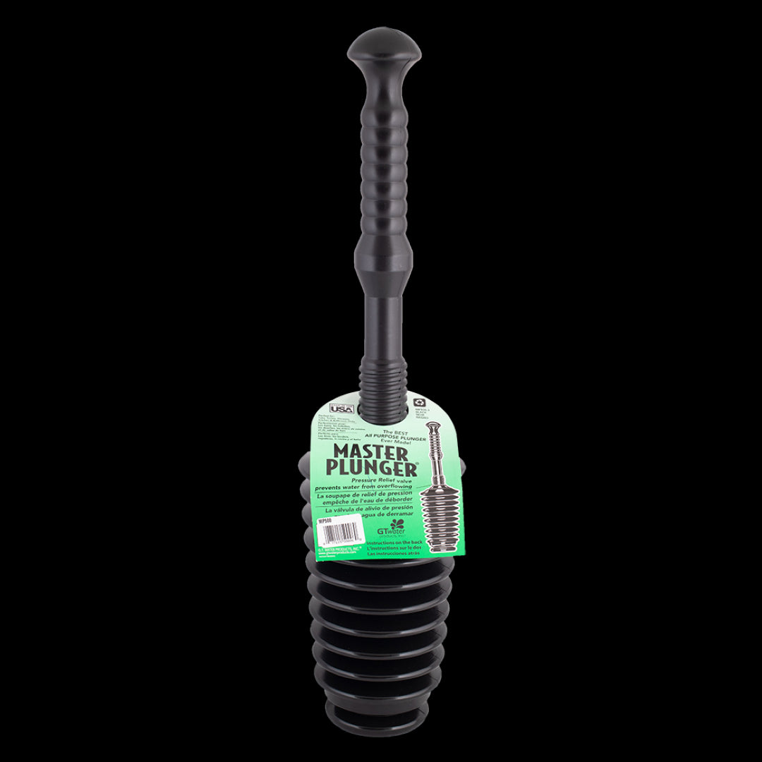 DRAIN KING All Purpose Master Plunger featuring large bellows for 8 cups water displacement and tri-level nose for better suction.