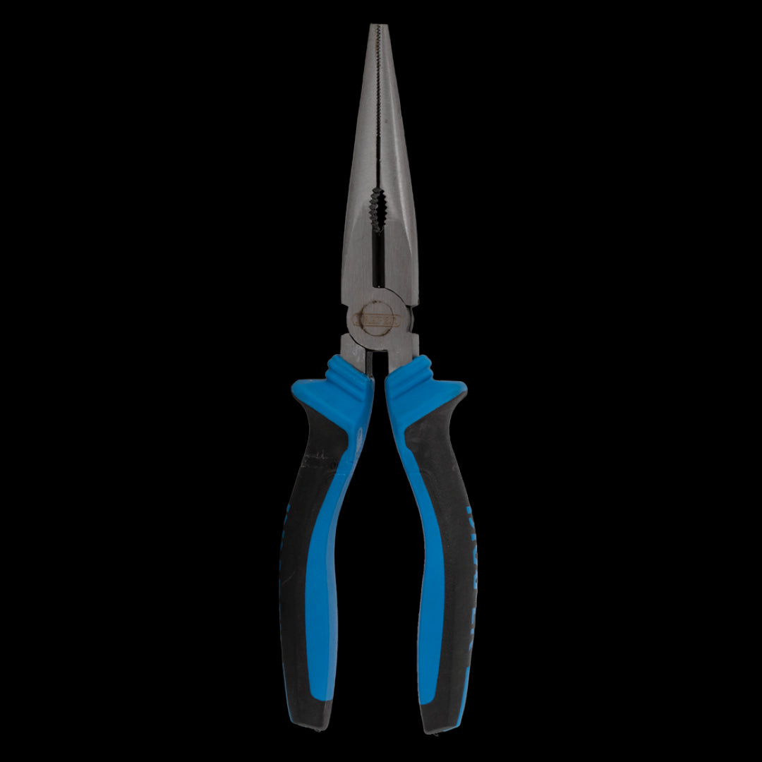 DRAPER 200mm Long Nose Plier with ergonomic grips, durable carbon steel construction, perfect for intricate tasks and repairs.