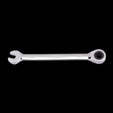 Draper 6mm ratcheting combination spanner, designed for precision with ergonomic grip and durable chrome vanadium steel.