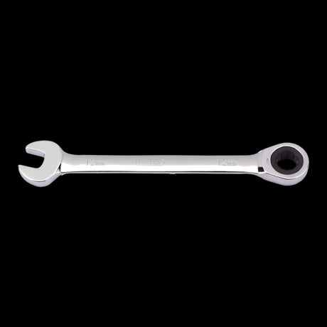 DRAPER 12mm Ratcheting Combination Spanner: durable chrome vanadium steel, ergonomic design, ideal for mechanical and DIY tasks.