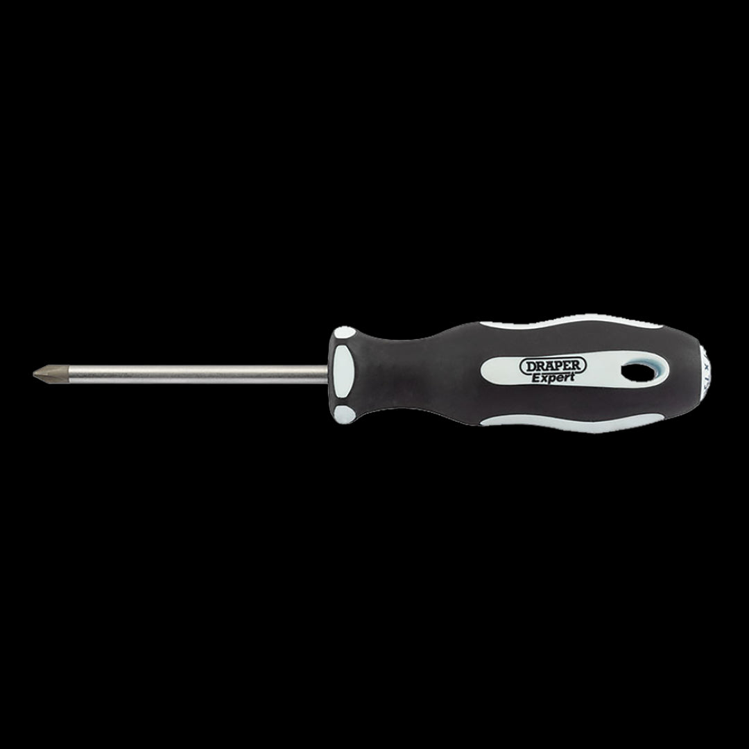 DRAPER Ergo Screwdriver (75mm x PH1) with ergonomic handle, high-quality SVCM blade, and superior grip for various DIY tasks.