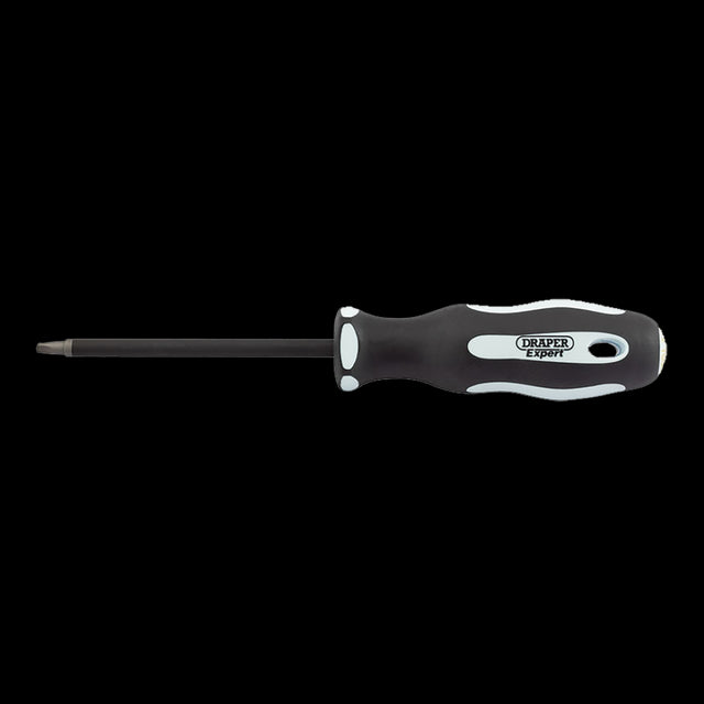 DRAPER Ergo Screwdriver with 100mm SVCM blade, soft-grip handle, ideal for DIY and professional use.