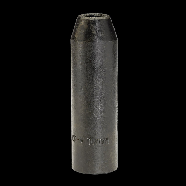 DRAPER 10mm deep impact socket in chrome vanadium steel, designed for durability and enhanced grip on fasteners.