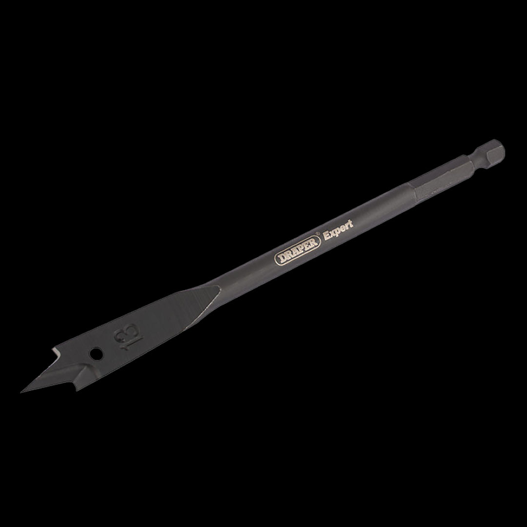 DRAPER Flat Wood Bit (152 x 13mm) for precise, deep drilling in wood with superior waste removal and minimal tear-out.