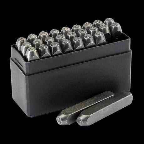 Draper 6mm Letter Punch Set for precise metal and wood engraving, including A-Z letters for custom designs.