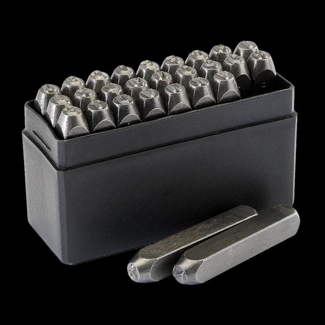 Draper 6mm Letter Punch Set for precise metal and wood engraving, including A-Z letters for custom designs.