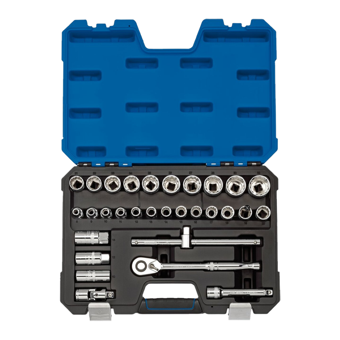DRAPER 1/2 Inch Drive Metric Socket Set - 30pc