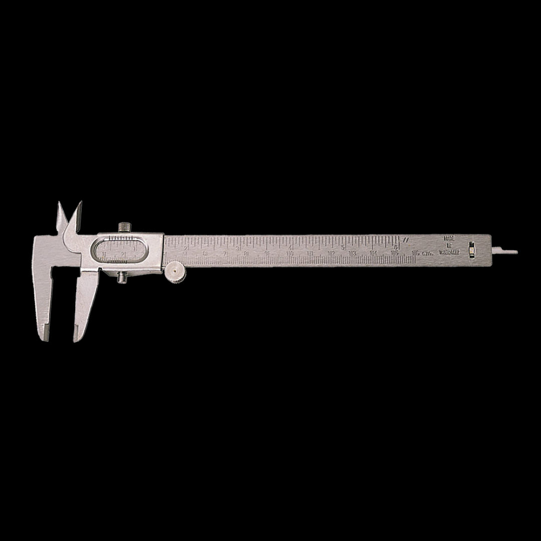 Draper 150mm Roller Vernier Caliper for precise measurements in engineering, woodworking, and metalworking with thumb wheel adjustment.