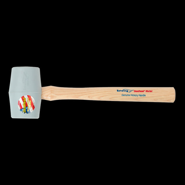 12oz ESTWING Deadhead Rubber Mallet with hickory handle, ideal for precision crafting and DIY without scratching surfaces.