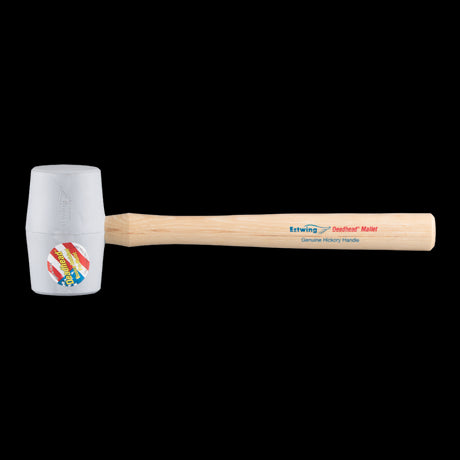 ESTWING 18oz Deadhead Rubber Mallet with non-marring head and hickory handle, ideal for woodworking and home improvement tasks.
