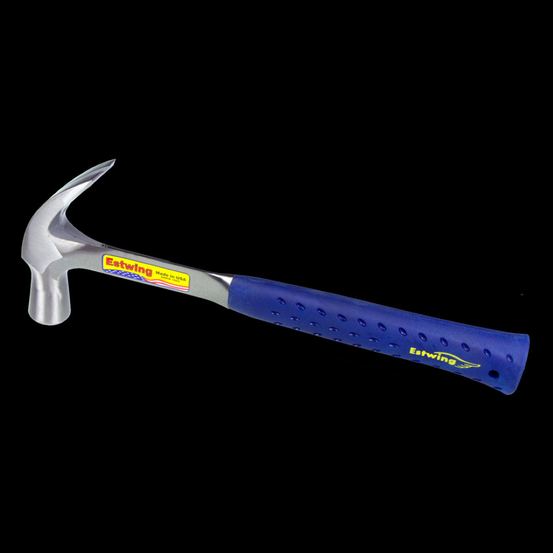 ESTWING 24oz Curve Claw Hammer with ergonomic grip, durable steel construction, ideal for carpentry and renovation tasks.