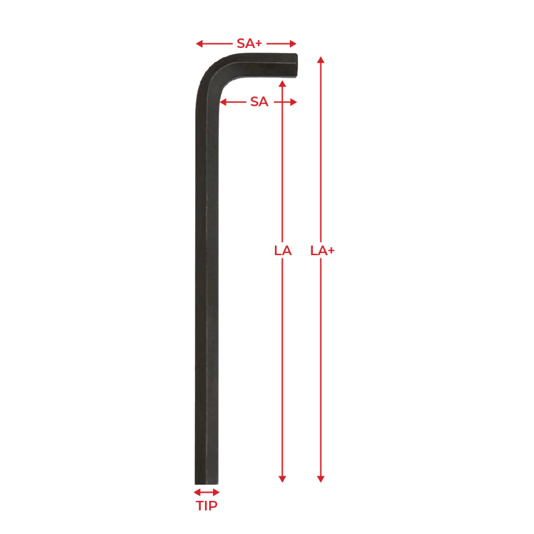 EKLIND 24mm Long Hex-L Key with heat-treated steel, rust-resistant finish, ideal for automotive and machinery repairs.