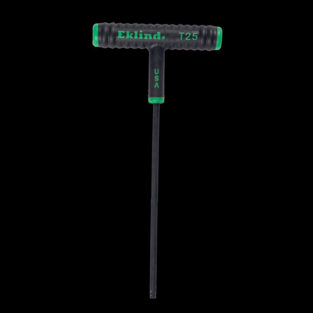 EKLIND Torx T-Key (150mm x TX25) with ergonomic T-handle, T25 tip for driving Torx fasteners, made from durable alloy steel.
