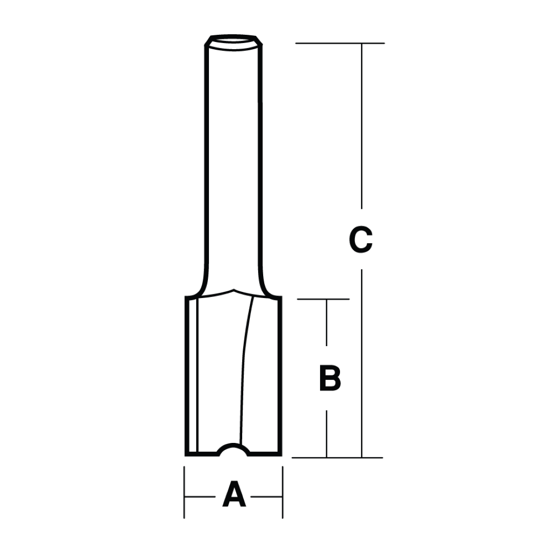 ECONOCUT Straight Bit - 2 Flute - Carbide Tipped (10mm x 20mm)
